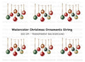 Christmas Ornaments Clipart Bundle