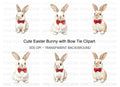 Charming Bunny with Bow Tie Clipart Bundle