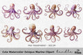 Cute Octopus Marine Clipart Bundle