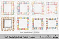 Soft Pastel Quilted Fabric Frames Clipart Bundle
