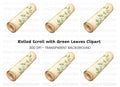 Leaf Scroll Clipart Bundle