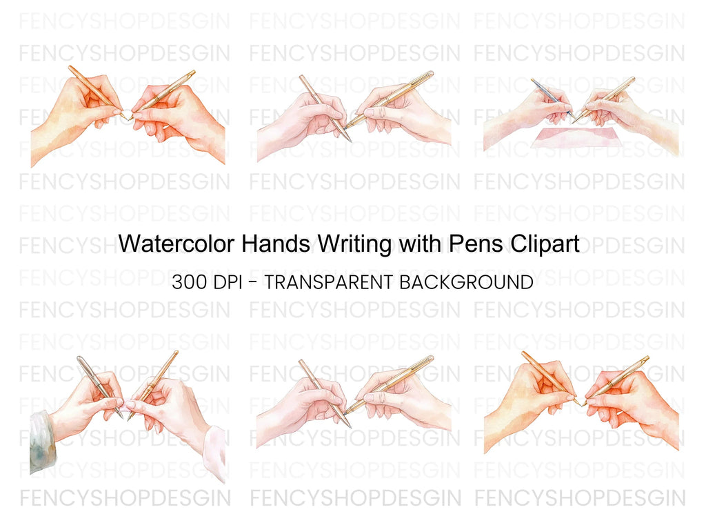 Hands Writing Clipart Bundle