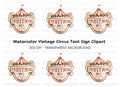 Retro Circus Tent Sign Clipart Bundle