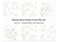 Delicate Baby Breath Clipart Bundle