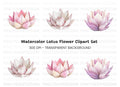 Lotus Flower Clipart Bundle