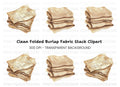 Rustic Burlap Fabric Clipart Bundle