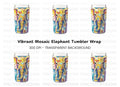 Mosaic Elephant Tumbler Clipart Bundle