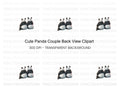 Adorable Pandas Looking Away Clipart Bundle