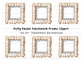 Soft Ruffled Fabric Frame Clipart Bundle