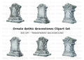 Ornate Gravestone Clipart Bundle