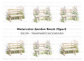 Floral Bench Clipart Bundle