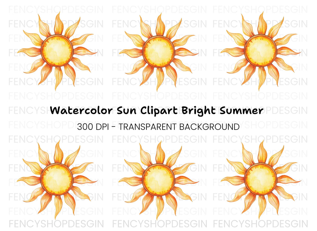 Vibrant Sun Clipart Bundle