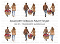 Couple with Fruit Basket Clipart Bundle