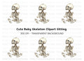 Baby Skeleton Clipart Bundle