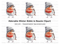 Charming Robin with Beanie Clipart Bundle