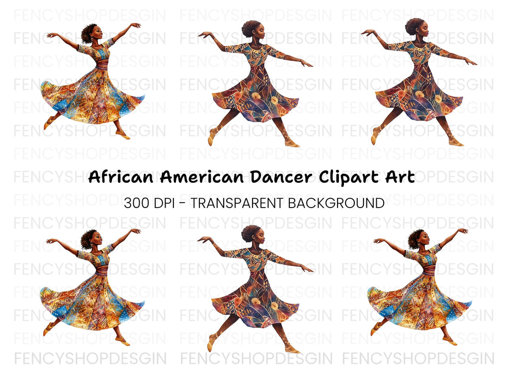 Ethnic Patterned Dress Dancers Clipart Bundle