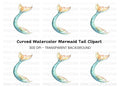 Colorful Mermaid Tail Clipart Bundle