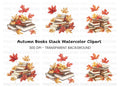 Autumn Books and Leaves Clipart Bundle