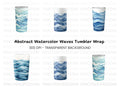 Abstract Blue Wave Tumbler Clipart Bundle