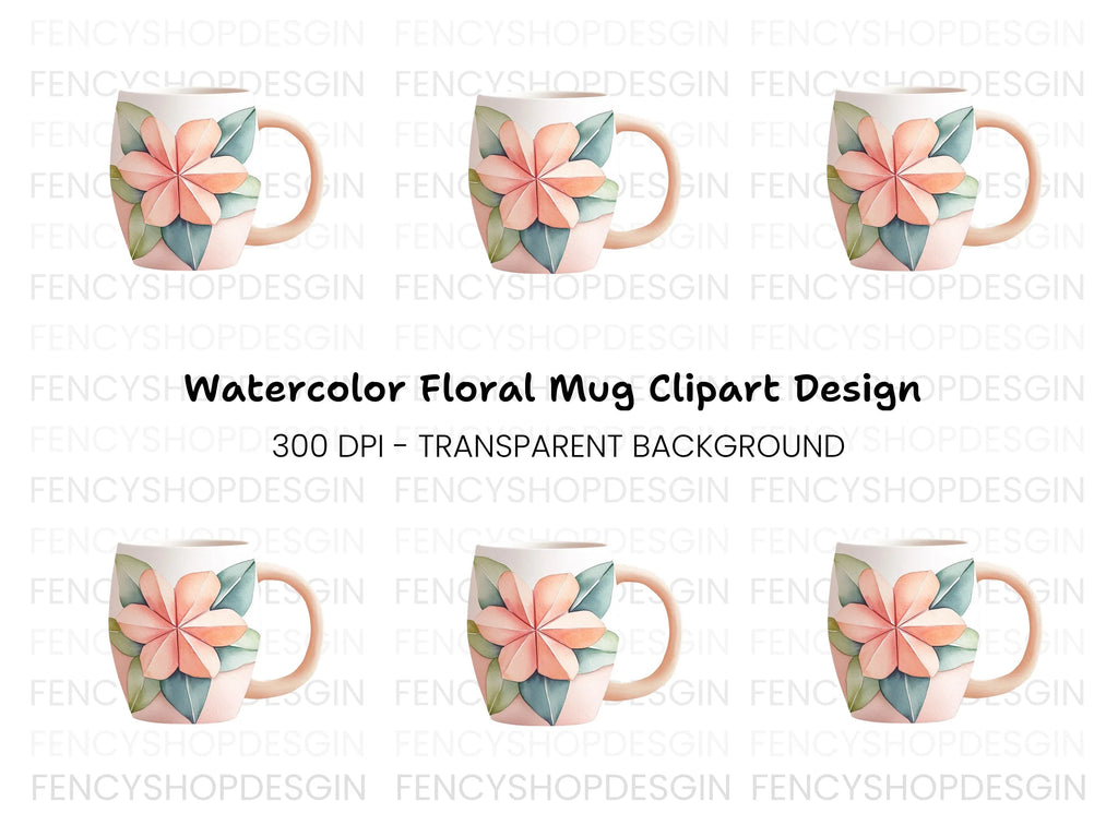 Elegant Origami Flower Clipart Bundle
