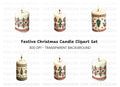 Festive Holiday Candle Clipart Bundle