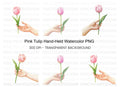 Elegant Pink Tulip Clipart Bundle