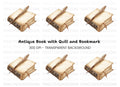 Vintage Book Quill Clipart Bundle