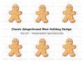 Cute Gingerbread Man Christmas Clipart Bundle