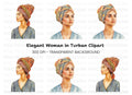 Elegant Women in Turban Clipart Bundle