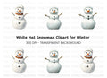 Cute Snowman Clipart Bundle
