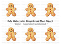 Happy Gingerbread Man Clipart Bundle