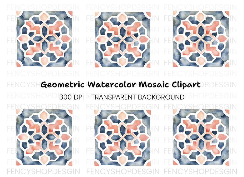 Moroccan Tile Clipart Bundle