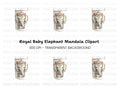 Boho Elephant Mandala Clipart Bundle