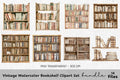 Vintage Bookshelf Clipart Bundle