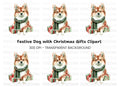 Festive Pomeranian Dog Clipart Bundle