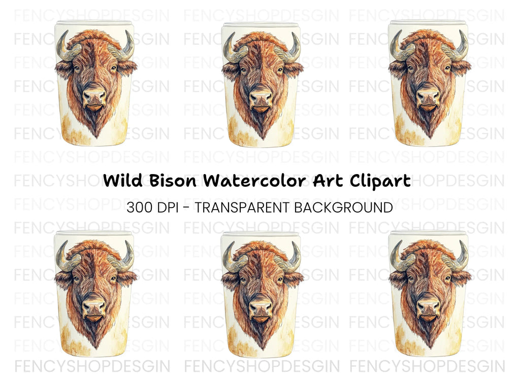 Bison Head Clipart Bundle