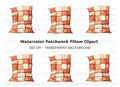Cozy Patchwork Pillow Clipart Bundle