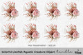 Colorful Lionfish Aquatic Creature Clipart Bundle