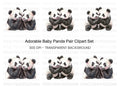 Adorable Baby Panda Friends Clipart Bundle