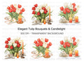 Elegant Tulip Candle Dinner Clipart Bundle