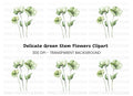 Green Floral Clipart Bundle