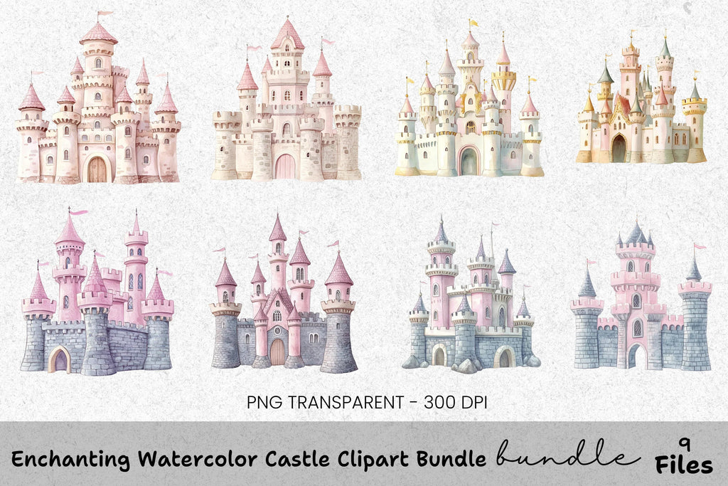 Enchanting Castle Clipart Bundle