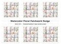 Seamless Floral Quilt Pattern Clipart Bundle