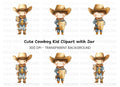 Cute Cowboy Kids Clipart Bundle