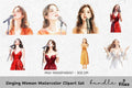 Singing Women Clipart Bundle