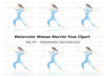 Yoga Pose Woman Clipart Bundle