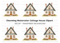 Charming Folk House Clipart Bundle