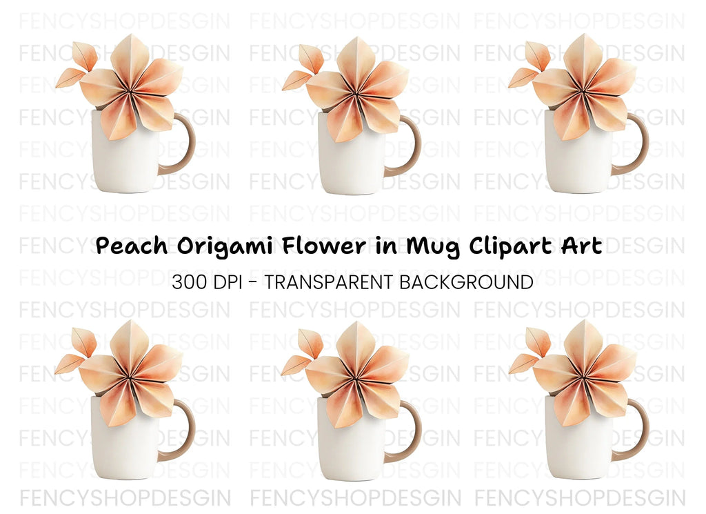 Origami Flower Clipart Bundle