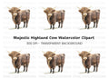 Highland Cow Clipart Bundle