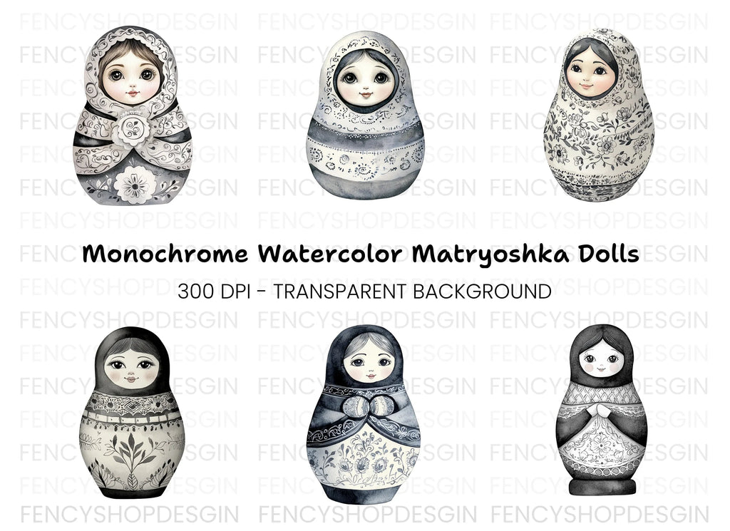 Matryoshka Dolls Clipart Bundle